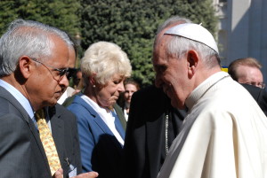 Ramanthan con Papa Francesco