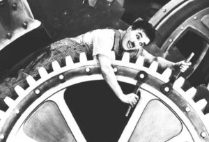 Charlie Chaplin in Tempi Moderni