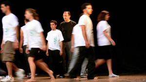 Un momento delle prove dell' Amleto