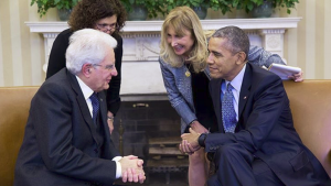 Washington, 8 febbraio 2016, incontro Sergio Mattarella con Barak Obama