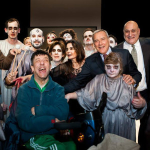 Dario D'Ambrosio con Piero Grasso e gli studenti - attori