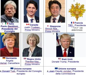 I capi di stato Taormina G7