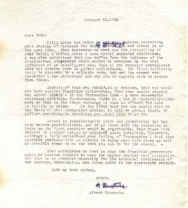 Einstein letter David Bohn - cittadinanza brasiliana