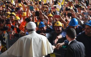 Papa Francesco all'Ilva di Genova