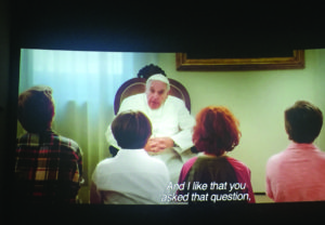 Papa Francesco frame di Beyond the Sun