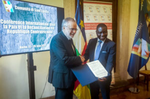 Reppubblica Centrafricana atto di pace Ricciardi