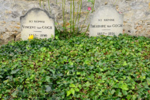 Ile de France, the Vincent Van Gogh tomb in Auvers sur Oise