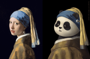 Panda Ragazza con l'orecchino di Perla