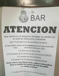 Avviso divertende bar Malaga